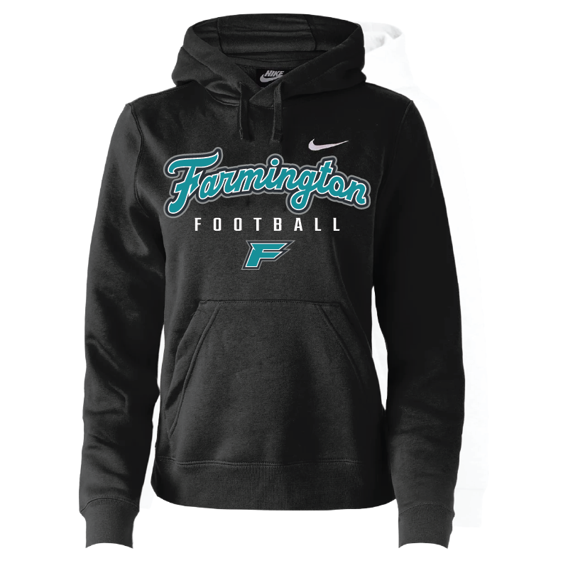 Farmington Football Script - Womens Nike Club Training Pullover Hoodie