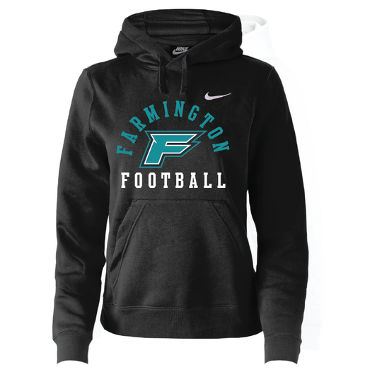 Farmington Football Arched - Womens Nike Club Training Pullover Hoodie