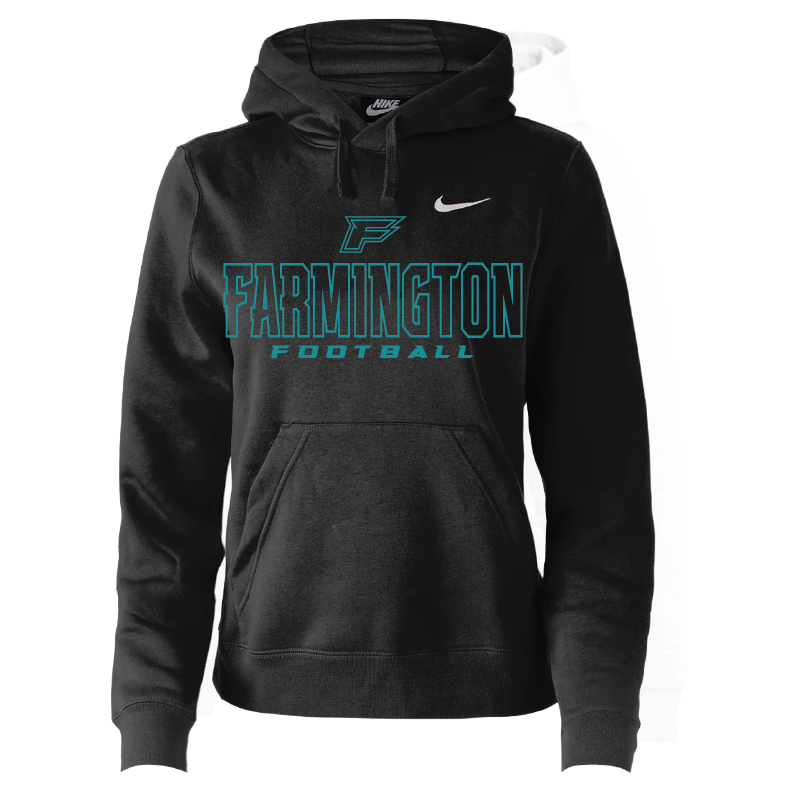 Farmington Football Outlined - Womens Nike Club Training Pullover Hoodie