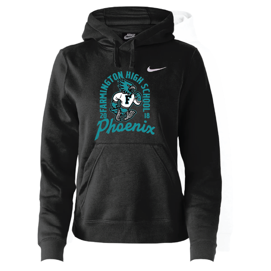 Farmington High School Phoenix Vintage Mascot - Womens Nike Club Training Pullover Hoodie