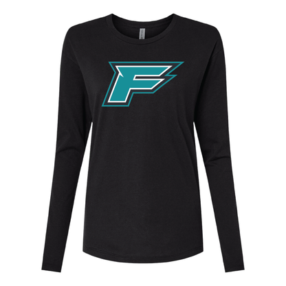 F Logo - Womens Long Sleeve T-Shirt