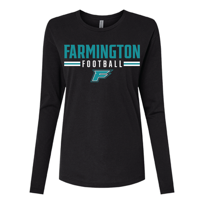 Farmington Football Stripe - Womens Long Sleeve T-Shirt