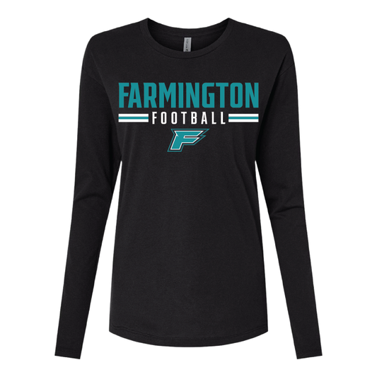 Farmington Football Stripe - Womens Long Sleeve T-Shirt