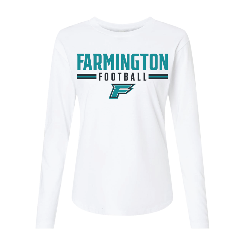 Farmington Football Stripe - Womens Long Sleeve T-Shirt