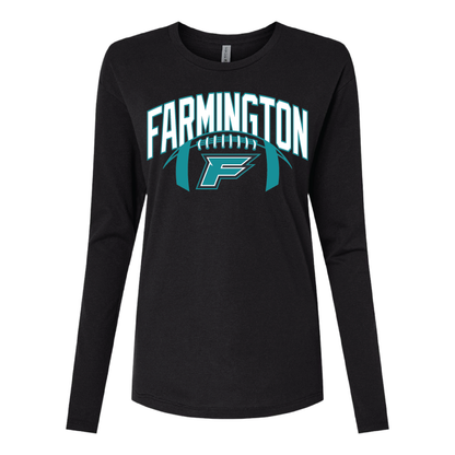 Farmington Arch w/ Football - Womens Long Sleeve T-Shirt