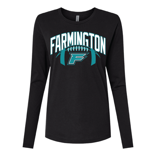 Farmington Arch w/ Football - Womens Long Sleeve T-Shirt