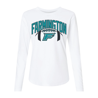 Farmington Arch w/ Football - Womens Long Sleeve T-Shirt