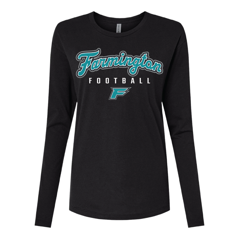 Farmington Football Script - Womens Long Sleeve T-Shirt