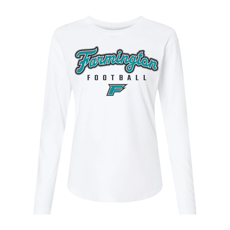 Farmington Football Script - Womens Long Sleeve T-Shirt