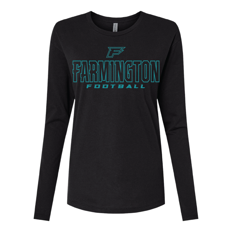 Farmington Football Outlined - Womens Long Sleeve T-Shirt