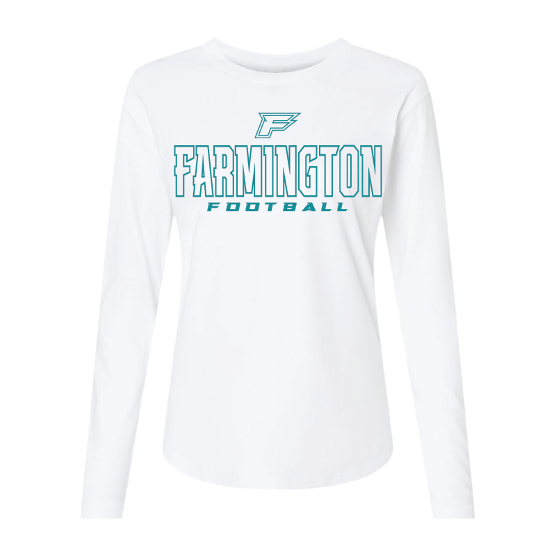 Farmington Football Outlined - Womens Long Sleeve T-Shirt