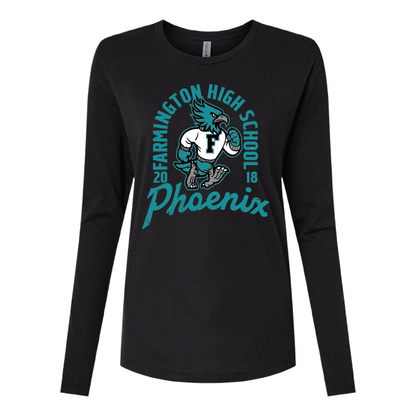 Farmington High School Phoenix Vintage Mascot - Womens Long Sleeve T-Shirt