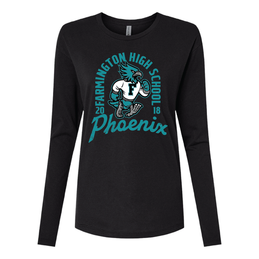 Farmington High School Phoenix Vintage Mascot - Womens Long Sleeve T-Shirt