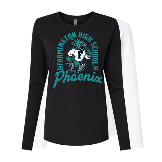 Farmington High School Phoenix Vintage Mascot - Womens Long Sleeve T-Shirt
