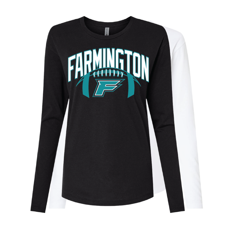 Farmington Arch w/ Football - Womens Long Sleeve T-Shirt