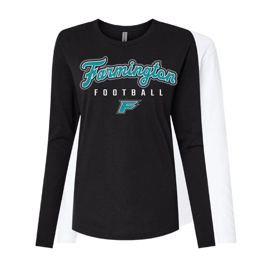 Farmington Football Script - Womens Long Sleeve T-Shirt