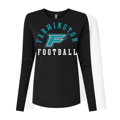 Farmington Football Arched - Womens Long Sleeve T-Shirt