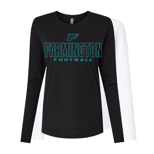 Farmington Football Outlined - Womens Long Sleeve T-Shirt