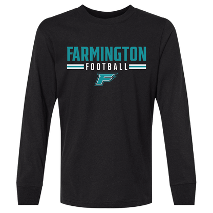 Farmington Football Stripe - Youth Long Sleeve T-Shirt