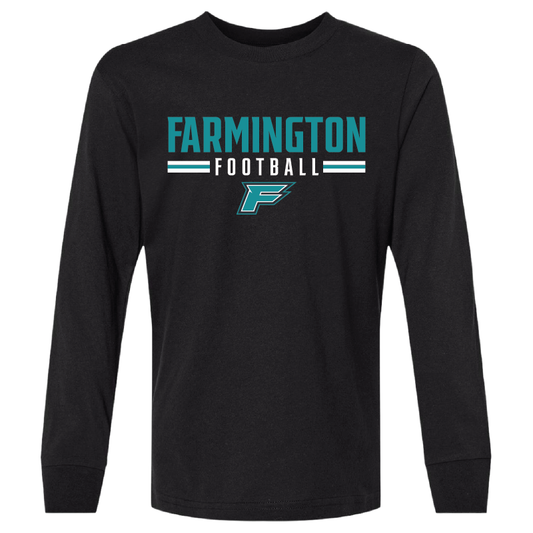 Farmington Football Stripe - Youth Long Sleeve T-Shirt