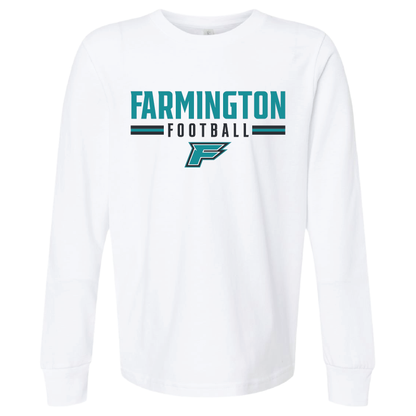 Farmington Football Stripe - Youth Long Sleeve T-Shirt