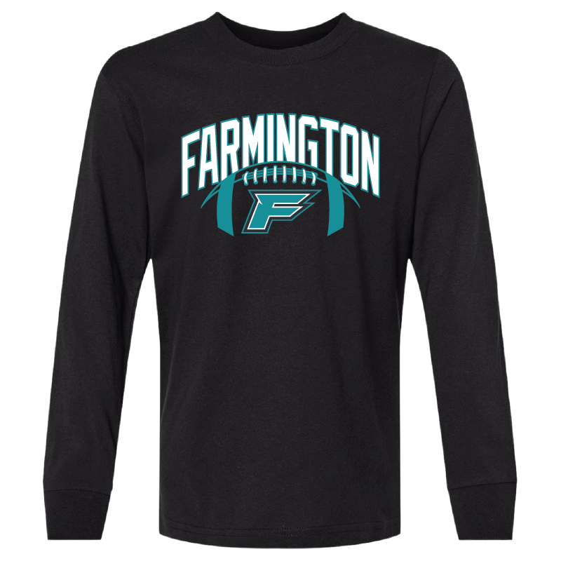 Farmington Arch w/ Football - Youth Long Sleeve T-Shirt