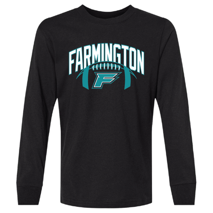 Farmington Arch w/ Football - Youth Long Sleeve T-Shirt