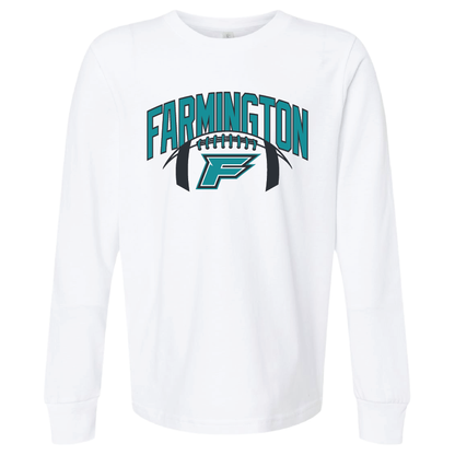 Farmington Arch w/ Football - Youth Long Sleeve T-Shirt