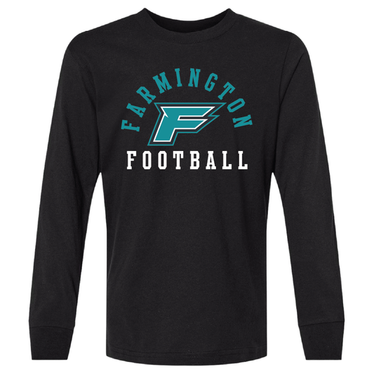 Farmington Football Arched - Youth Long Sleeve T-Shirt