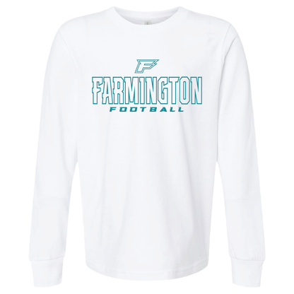 Farmington Football Outlined - Youth Long Sleeve T-Shirt