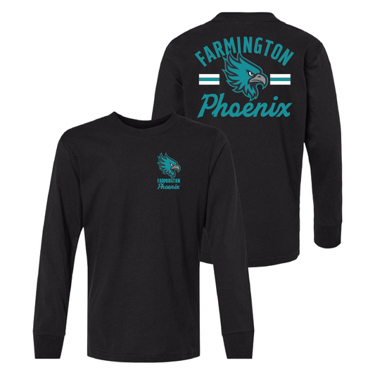 Farmington Phoenix Vintage Mascot Youth Long Sleeve T-Shirt
