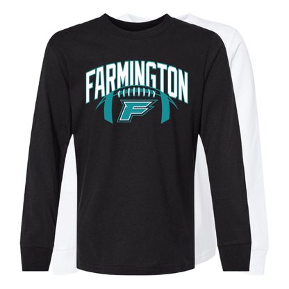 Farmington Arch w/ Football - Youth Long Sleeve T-Shirt