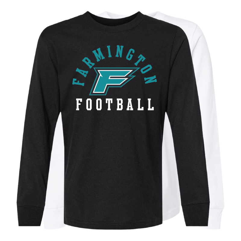 Farmington Football Arched - Youth Long Sleeve T-Shirt