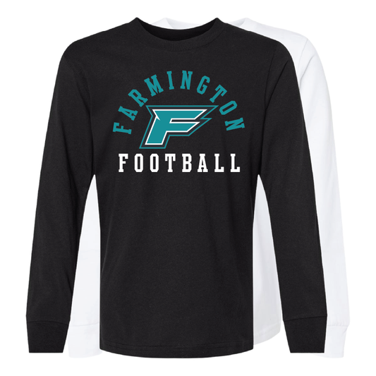 Farmington Football Arched - Youth Long Sleeve T-Shirt