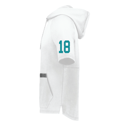 White Phoenix Logo - Adult Short Sleeve Tech Fleece Hoodie