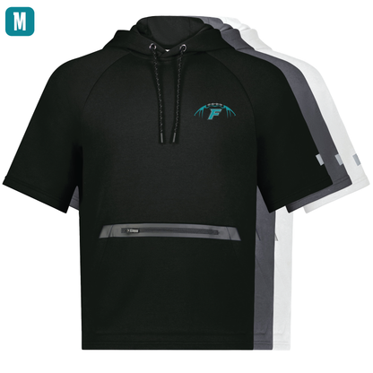 Football W/F Logo - Adult Short Sleeve Tech Fleece Hoodie