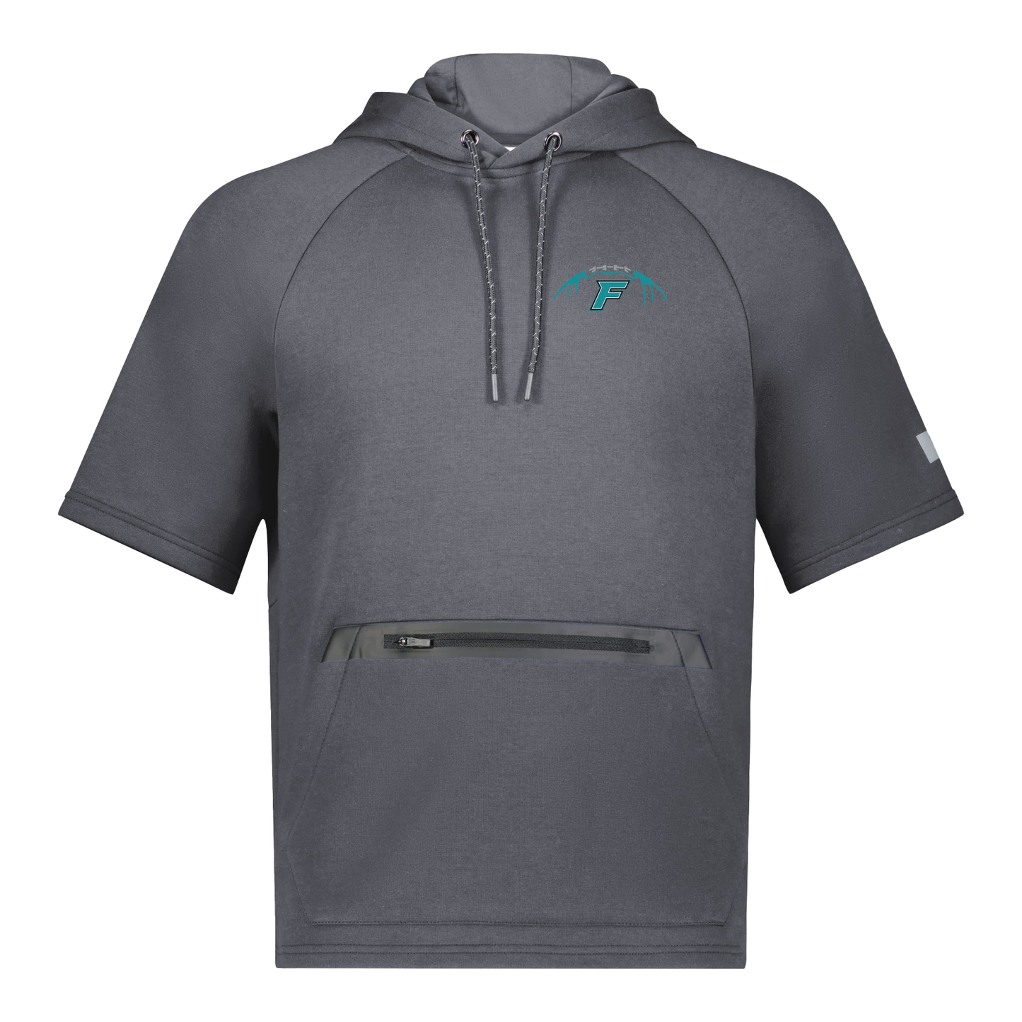 Football W/F Logo - Adult Short Sleeve Hoodie
