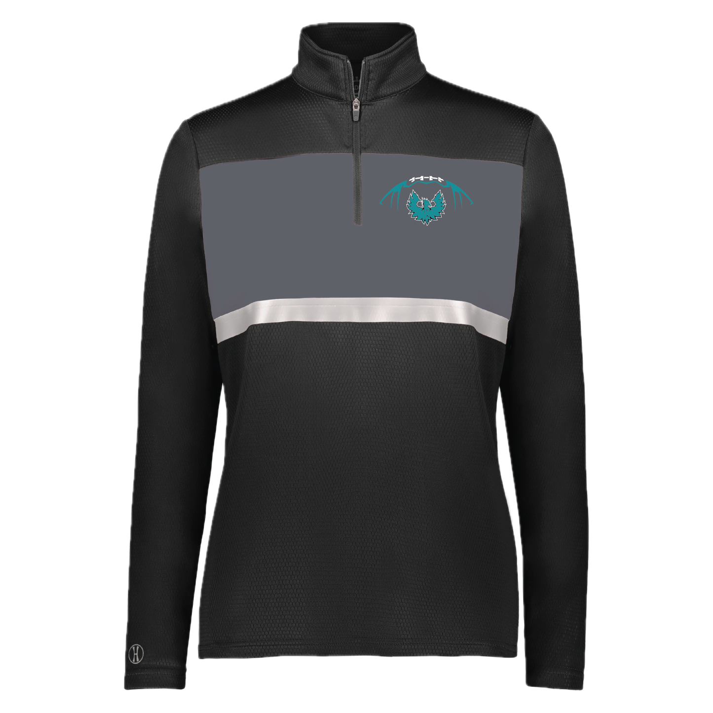 Football W/Teal Phoenix Logo - Mens | Womens PrismBold 1/4 Zip Pullover