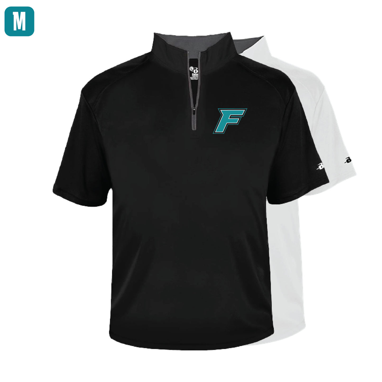 F Logo -  Mens Short Sleeve 1/4 ZIP