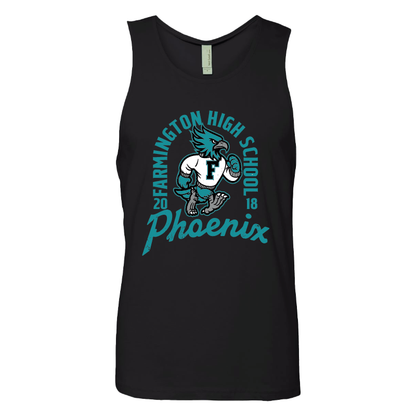 Farmington High School Phoenix Vintage Mascot - Mens Tank Top