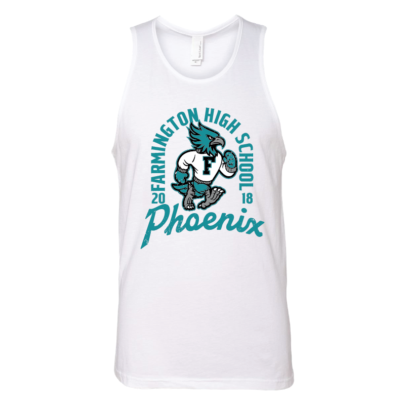 Farmington High School Phoenix Vintage Mascot - Mens Tank Top