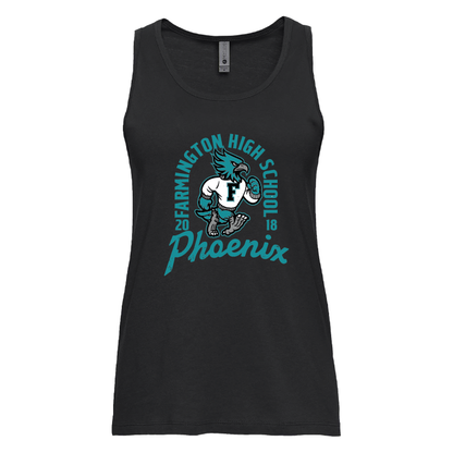 Farmington High School Phoenix Vintage Mascot - Womens Tank Top
