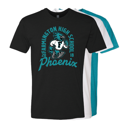 Farmington High School Phoenix Vintage Mascot - Mens CVC T-Shirt