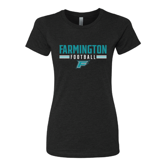 Farmington Football Stripe - Womens CVC T-Shirt