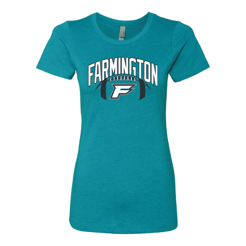 Farmington Arch w/ Football - Womens CVC T-Shirt