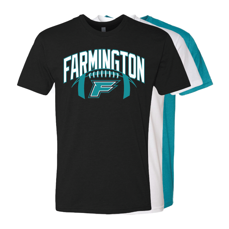 Farmington Arch w/ Football - Mens | Womens | Youth CVC T-Shirt
