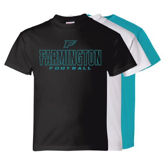 Farmington Football Outlined - Youth T-Shirt