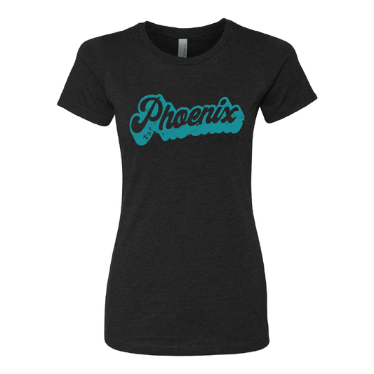 Retro Script - Womens CVC T-Shirt