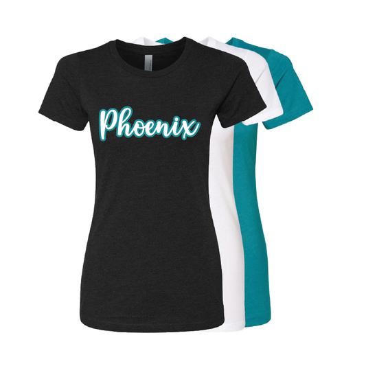 Phoenix Script - Womens CVC T-Shirt
