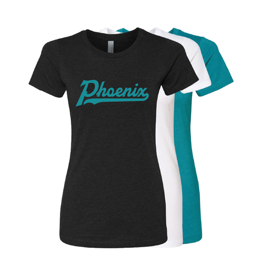 Phoenix Single Color Script - Womens CVC T-Shirt